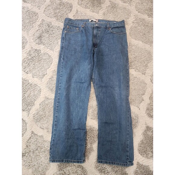 Levi’s 505 Jeans Mens 40X30 Regular Fit Straight Leg Blue Denim Med Wash - Picture 1 of 9